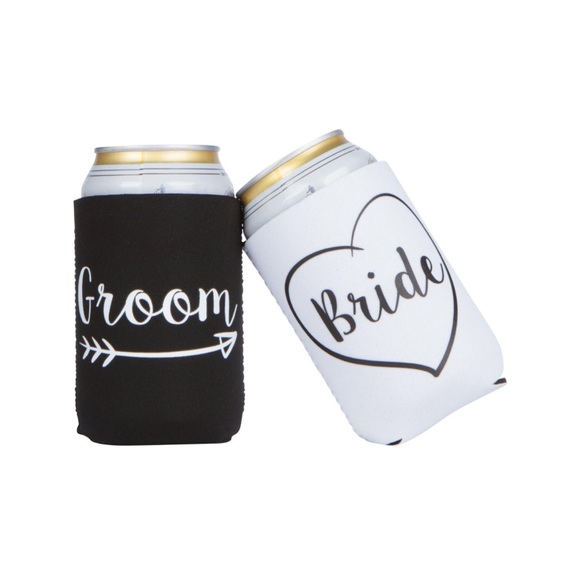 Other - Bride and Groom Novelty Can Cooler Combo - Engagement Gift for Couples